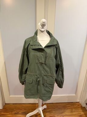 Free People Olive Green Utility Jacket